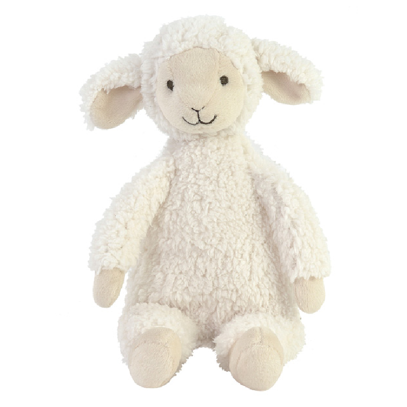  - léo the mouton - peluche beige blanc 30 cm 